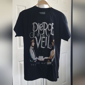 Pierce The Veil, Selfish Machines, Black Graphic Band Tee, Men's Medium